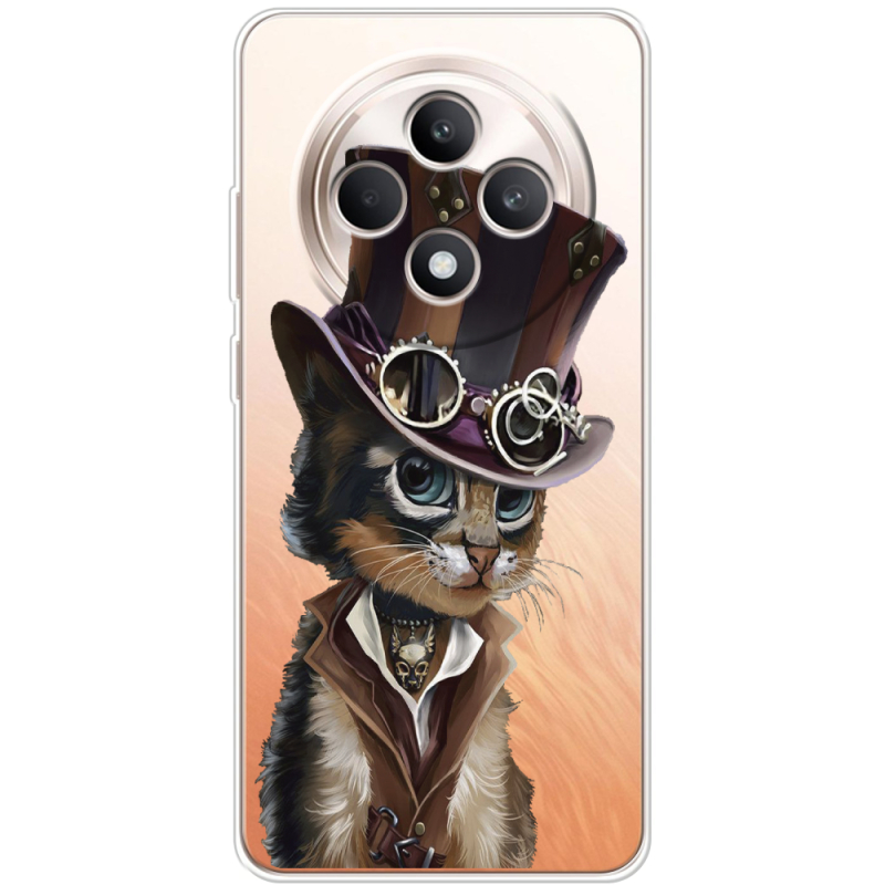 Прозорий чохол BoxFace OPPO Reno 12 FS Steampunk Cat