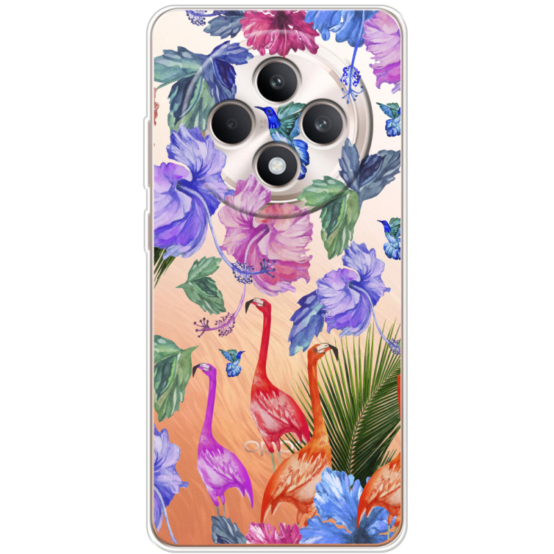 Прозорий чохол BoxFace OPPO Reno 12 FS Flamingo