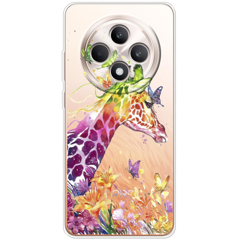 Прозорий чохол BoxFace OPPO Reno 12 FS Colorful Giraffe