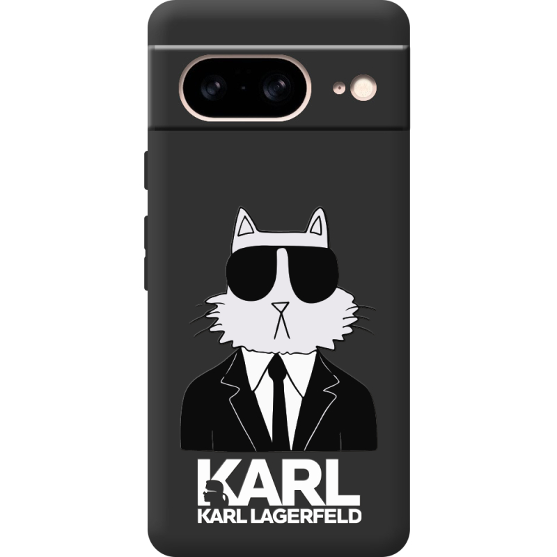 Черный чехол BoxFace Google Pixel 7 Cat in Black