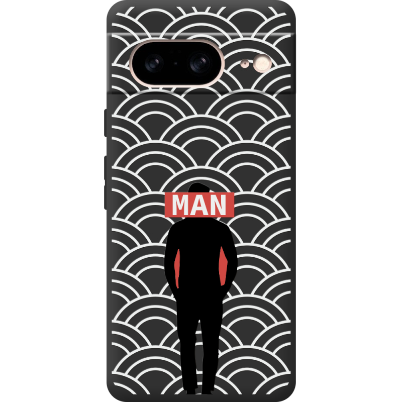 Черный чехол BoxFace Google Pixel 7 Man Pattern