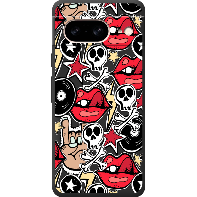 Черный чехол BoxFace Google Pixel 7 Rock Graffiti