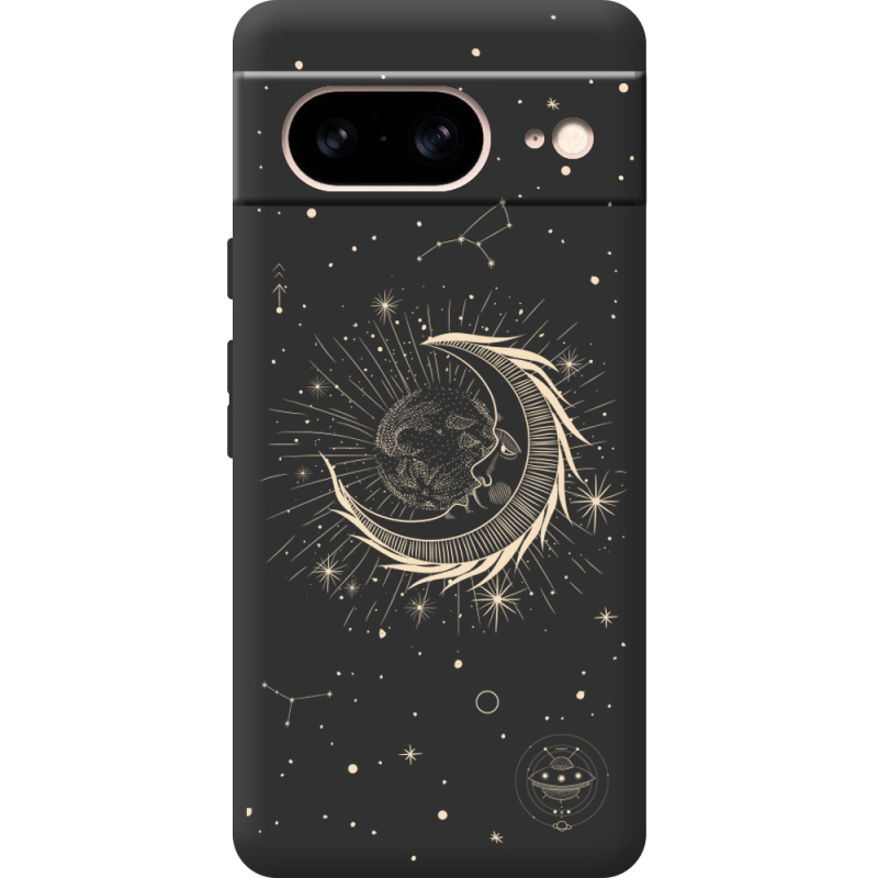 Черный чехол BoxFace Google Pixel 7 Moon