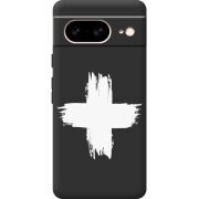 Черный чехол BoxFace Google Pixel 7 Білий хрест ЗСУ