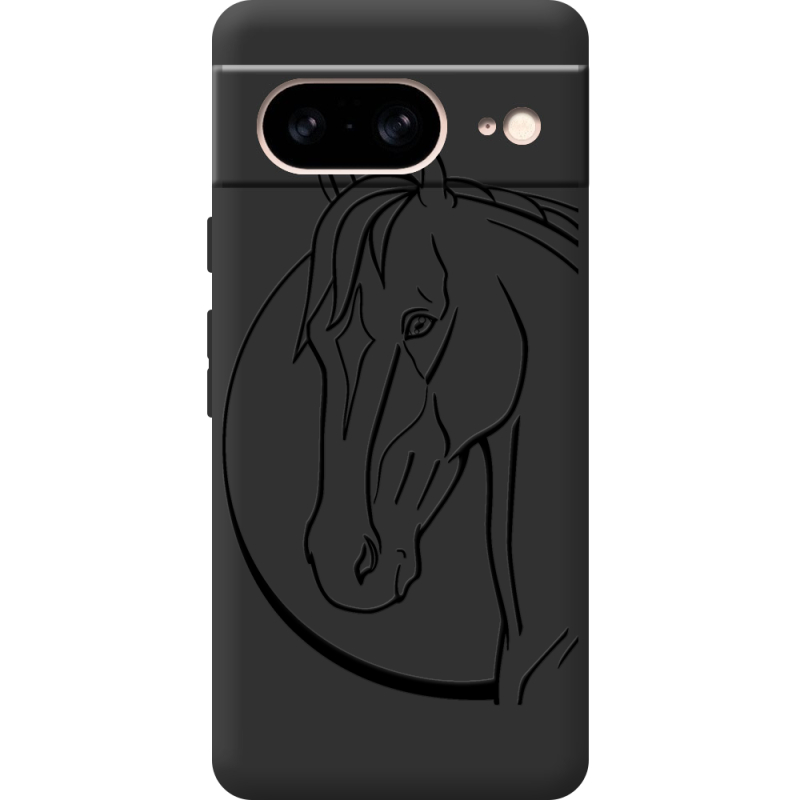 Черный чехол BoxFace Google Pixel 7 Horse