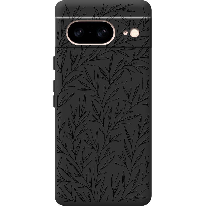 Черный чехол BoxFace Google Pixel 7 Leaves