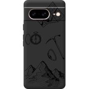 Черный чехол BoxFace Google Pixel 7 Mountains