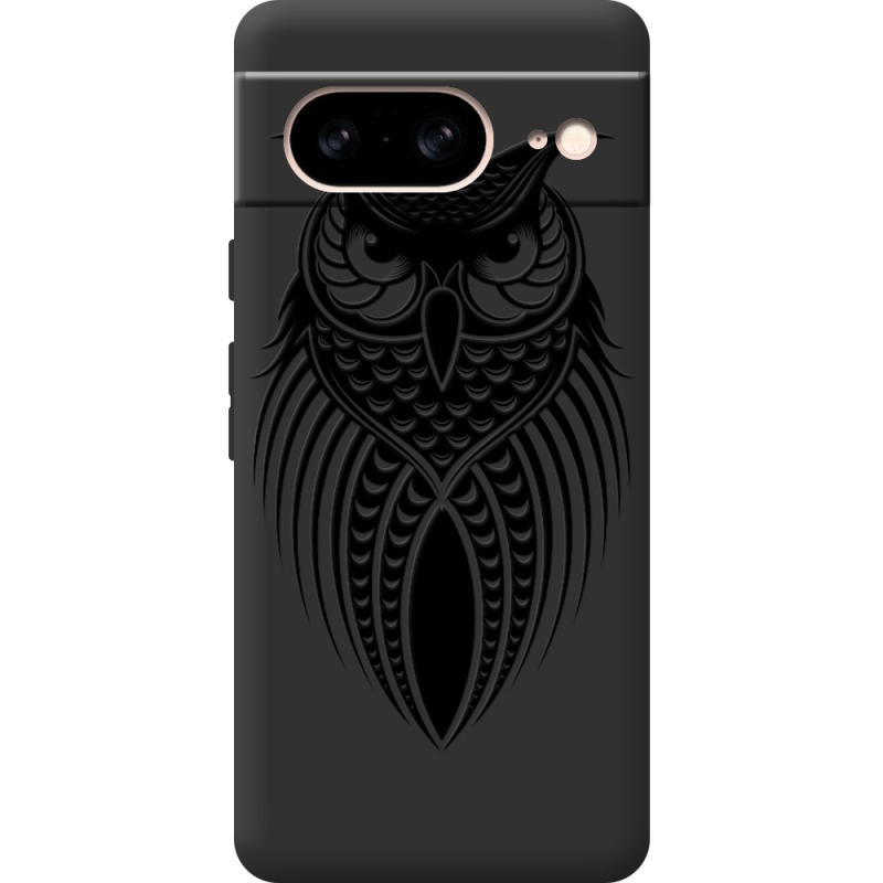 Черный чехол BoxFace Google Pixel 7 Owl