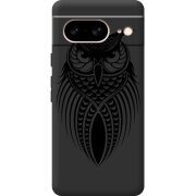 Черный чехол BoxFace Google Pixel 7 Owl