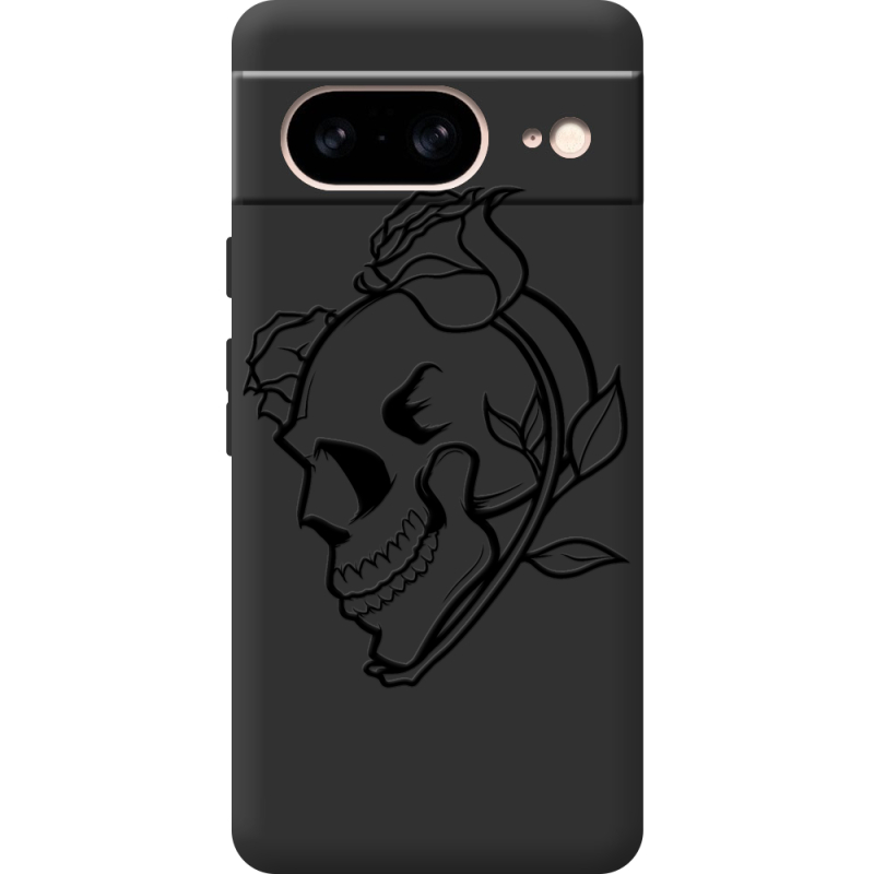 Черный чехол BoxFace Google Pixel 7 Skull and Roses