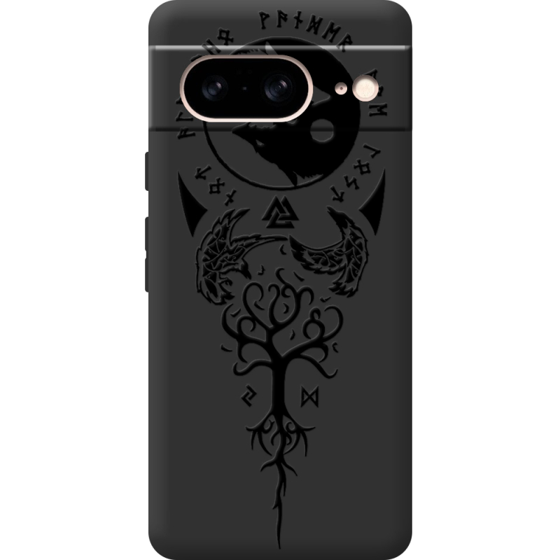 Черный чехол BoxFace Google Pixel 7 Hugin and Munin