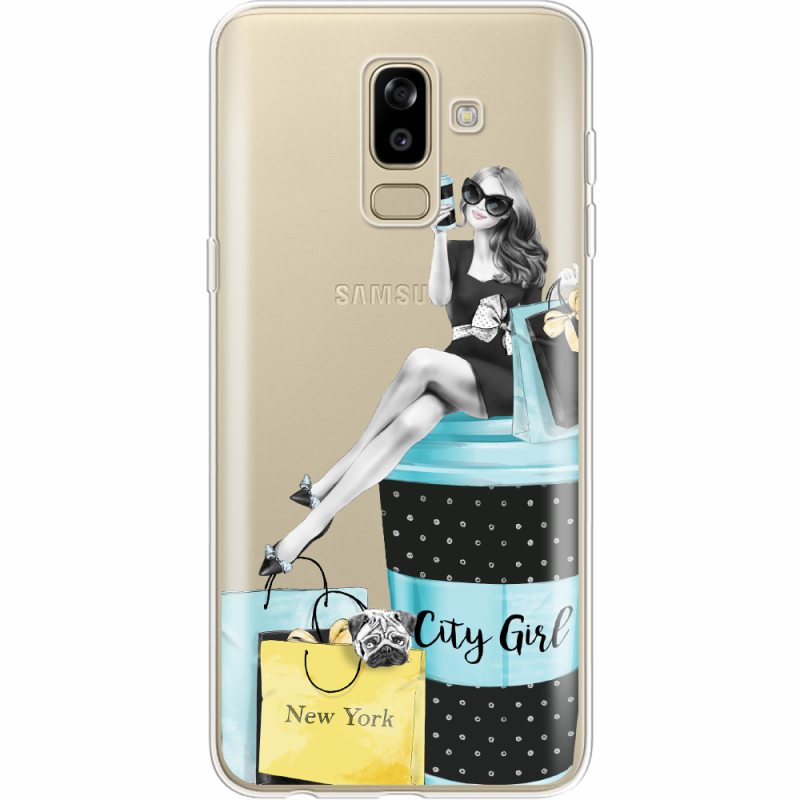 Прозрачный чехол Uprint Samsung J810 Galaxy J8 2018 City Girl