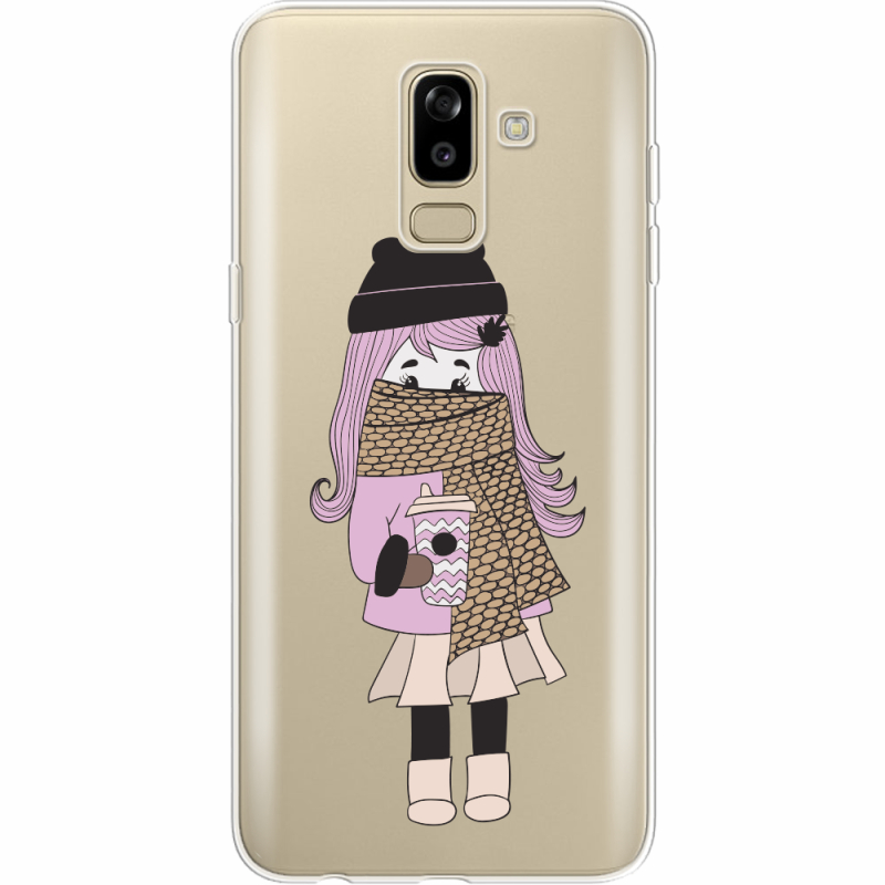 Прозрачный чехол Uprint Samsung J810 Galaxy J8 2018 Winter Morning Girl
