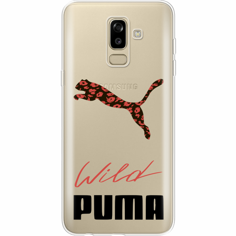 Прозрачный чехол Uprint Samsung J810 Galaxy J8 2018 Wild Cat