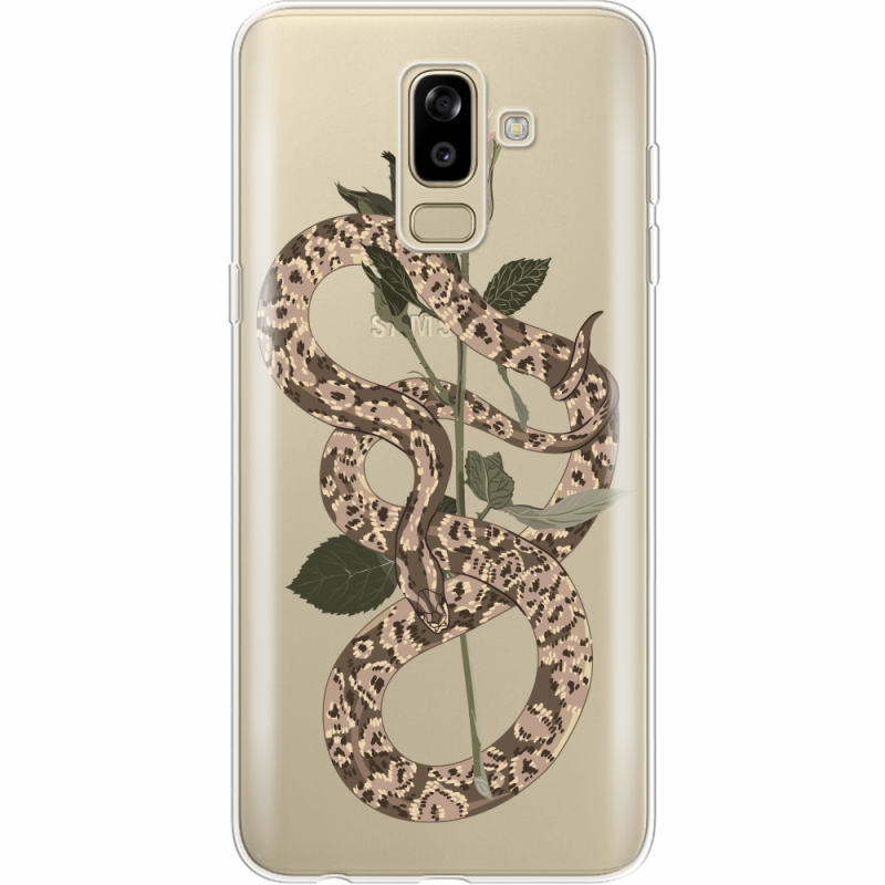 Прозрачный чехол Uprint Samsung J810 Galaxy J8 2018 Glamor Snake