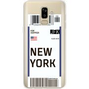 Прозрачный чехол Uprint Samsung J810 Galaxy J8 2018 Ticket New York