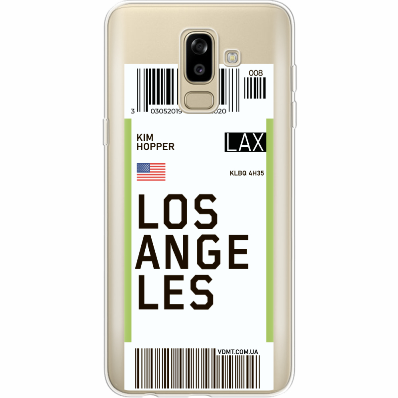 Прозрачный чехол Uprint Samsung J810 Galaxy J8 2018 Ticket Los Angeles
