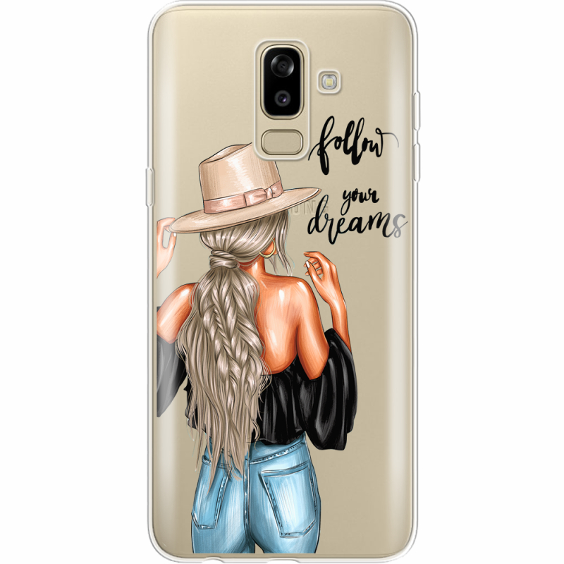 Прозрачный чехол Uprint Samsung J810 Galaxy J8 2018 Follow Your Dreams