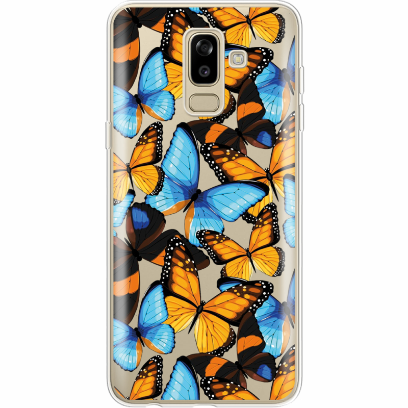 Прозрачный чехол Uprint Samsung J810 Galaxy J8 2018 Butterfly Morpho