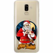 Прозрачный чехол Uprint Samsung J810 Galaxy J8 2018 Cool Santa