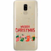 Прозрачный чехол Uprint Samsung J810 Galaxy J8 2018 Merry Christmas