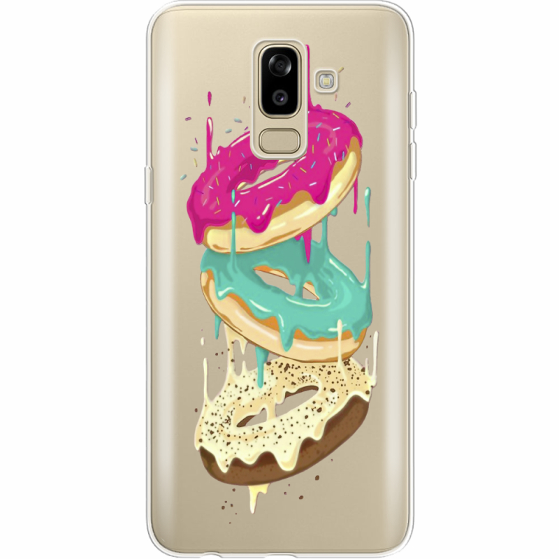Прозрачный чехол Uprint Samsung J810 Galaxy J8 2018 Donuts