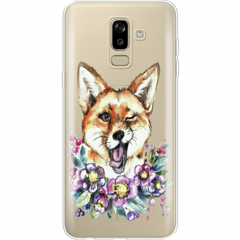 Прозрачный чехол Uprint Samsung J810 Galaxy J8 2018 Winking Fox