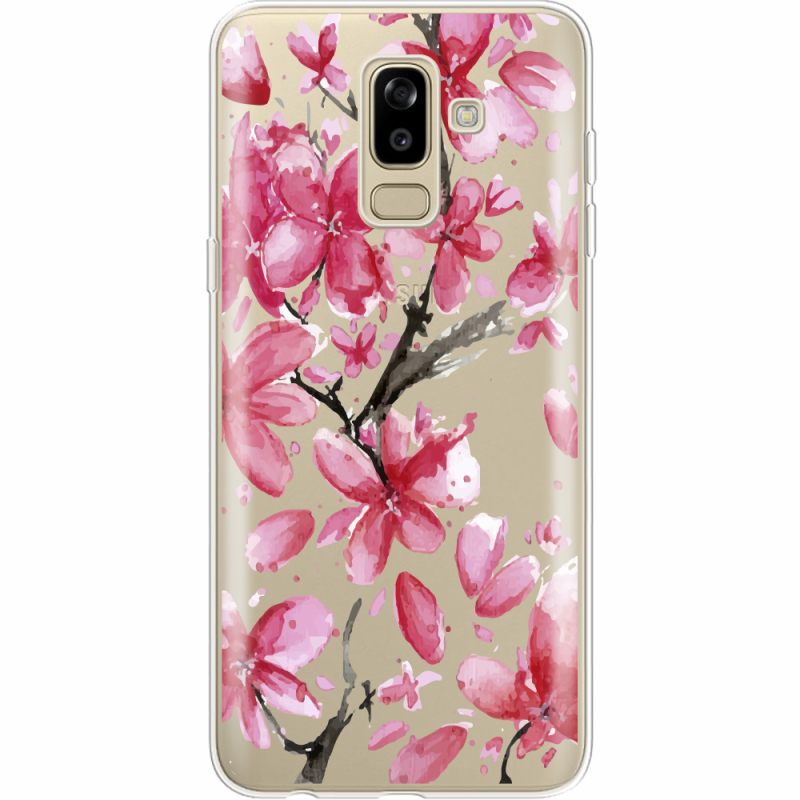 Прозрачный чехол Uprint Samsung J810 Galaxy J8 2018 Pink Magnolia