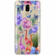 Прозрачный чехол Uprint Samsung J810 Galaxy J8 2018 Flamingo