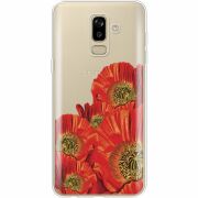 Прозрачный чехол Uprint Samsung J810 Galaxy J8 2018 Red Poppies