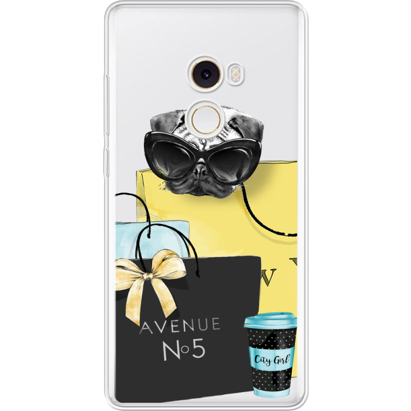 Прозрачный чехол Uprint Xiaomi Mi Mix 2 Fashion Pug