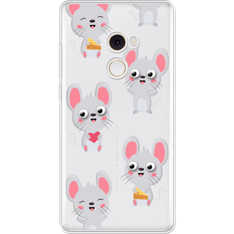 Прозрачный чехол Uprint Xiaomi Mi Mix 2 с 3D-глазками Mouse