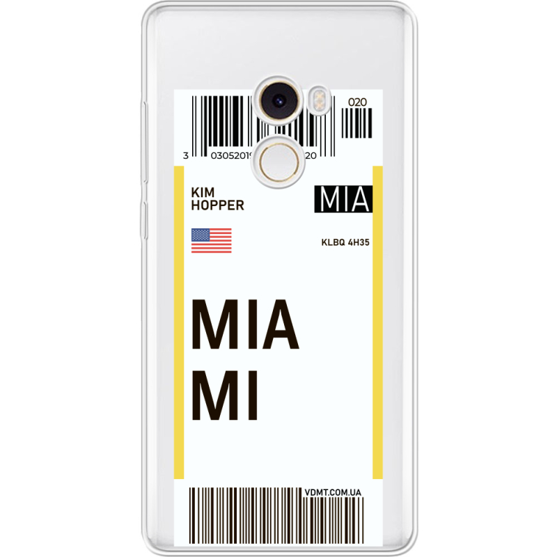 Прозрачный чехол Uprint Xiaomi Mi Mix 2 Ticket Miami