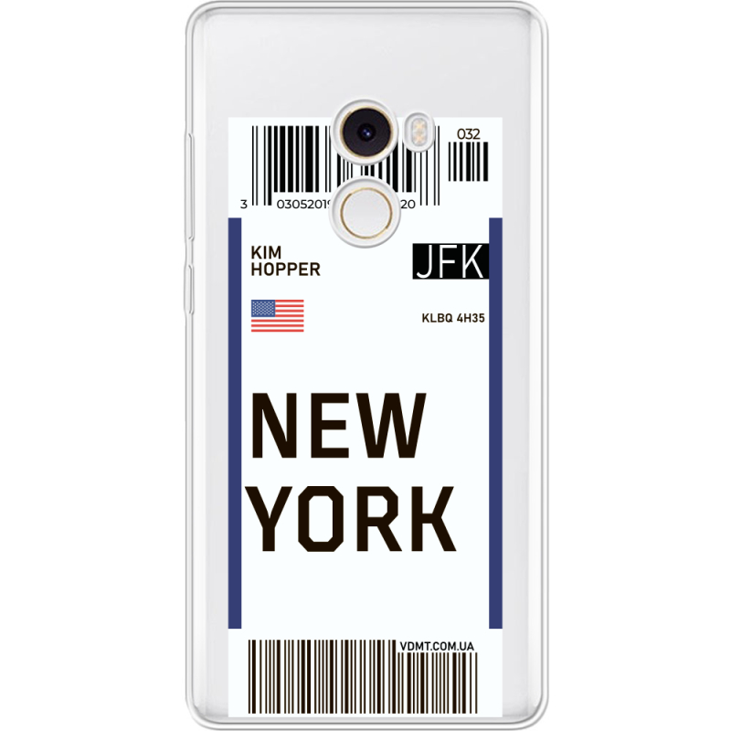 Прозрачный чехол Uprint Xiaomi Mi Mix 2 Ticket New York