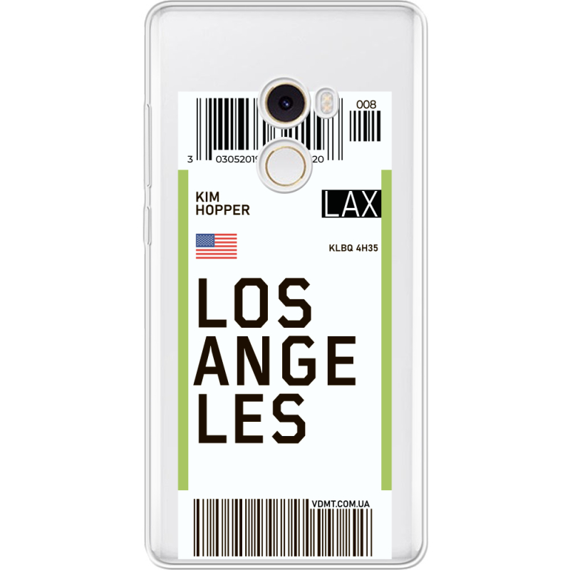 Прозрачный чехол Uprint Xiaomi Mi Mix 2 Ticket Los Angeles