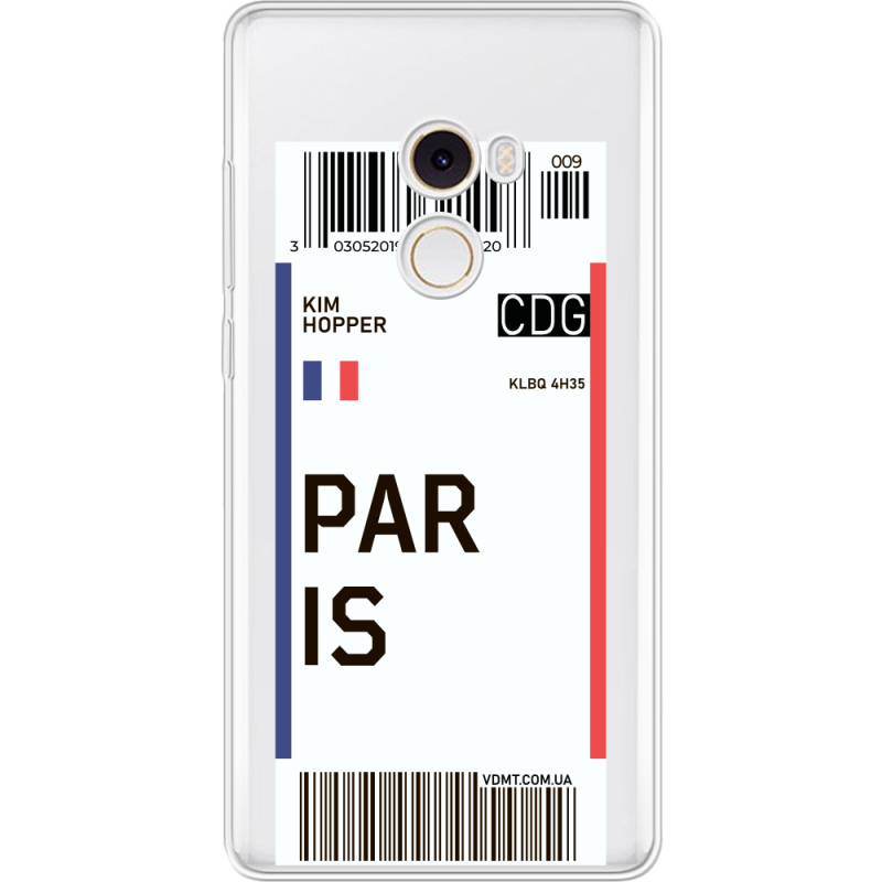 Прозрачный чехол Uprint Xiaomi Mi Mix 2 Ticket Paris