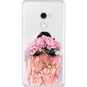 Прозрачный чехол Uprint Xiaomi Mi Mix 2 Девушка с Пионами