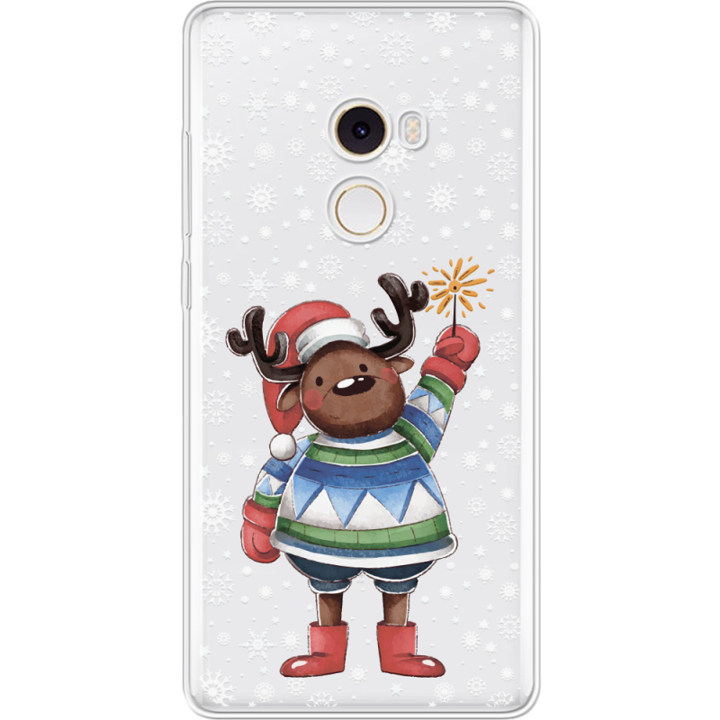 Прозрачный чехол Uprint Xiaomi Mi Mix 2 Christmas Deer with Snow