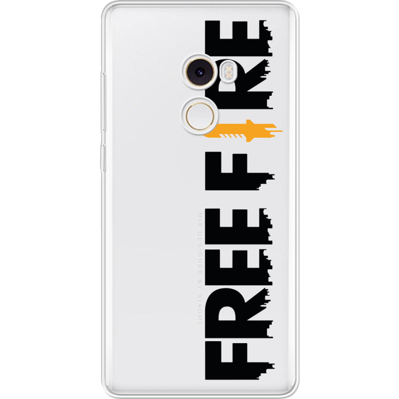 Прозрачный чехол Uprint Xiaomi Mi Mix 2 Free Fire Black Logo