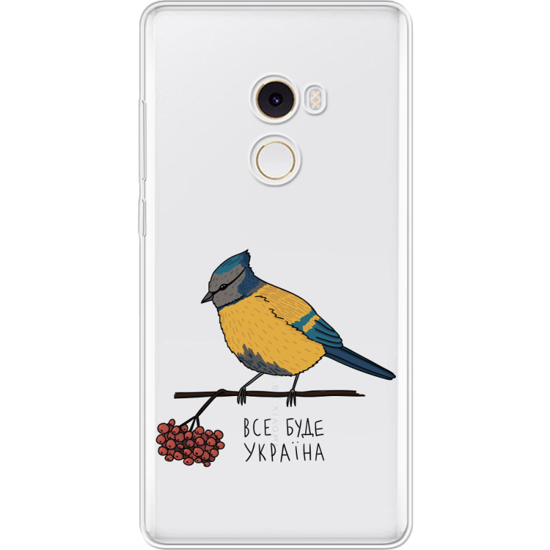Прозрачный чехол Uprint Xiaomi Mi Mix 2 Синиця і калина