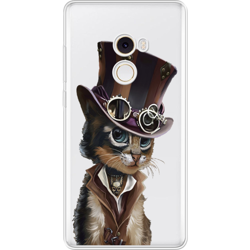 Прозрачный чехол Uprint Xiaomi Mi Mix 2 Steampunk Cat