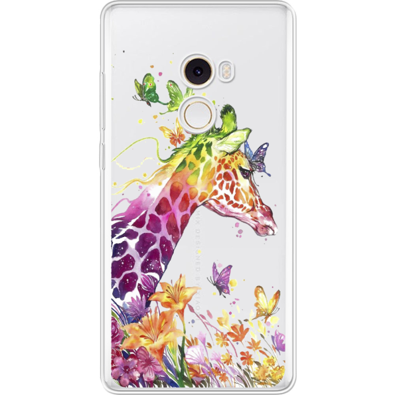 Прозрачный чехол Uprint Xiaomi Mi Mix 2 Colorful Giraffe
