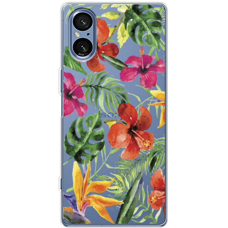 Прозорий чохол BoxFace Sony Xperia 5 V Tropical Flowers