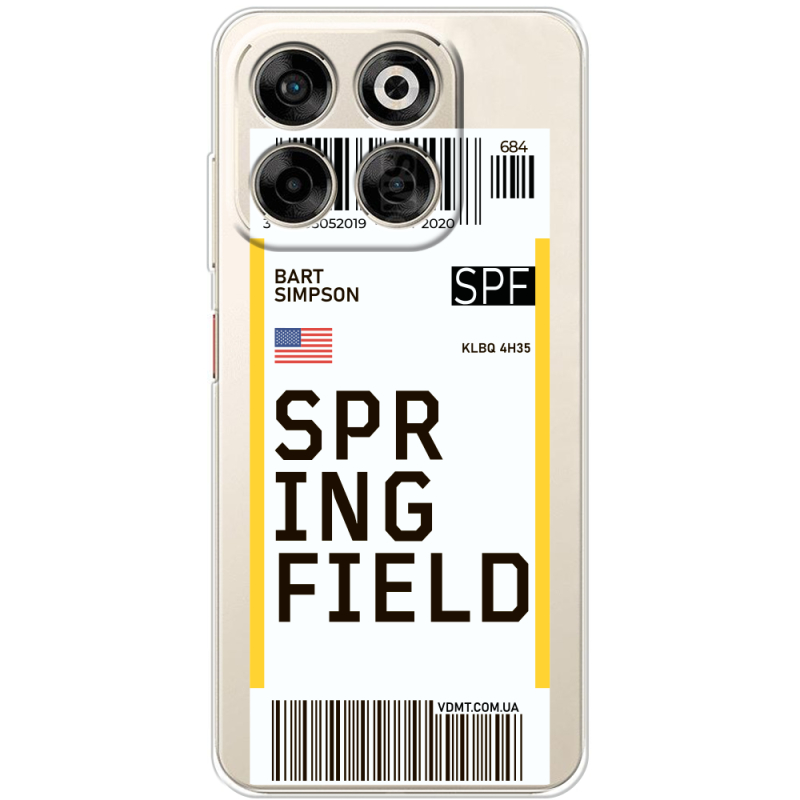Прозорий чохол BoxFace ZTE Blade V70 Ticket Springfield