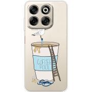 Прозорий чохол BoxFace Nubia V70 Segull in Cofee Pool