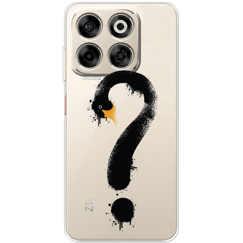 Прозорий чохол BoxFace Nubia V70 Swan question