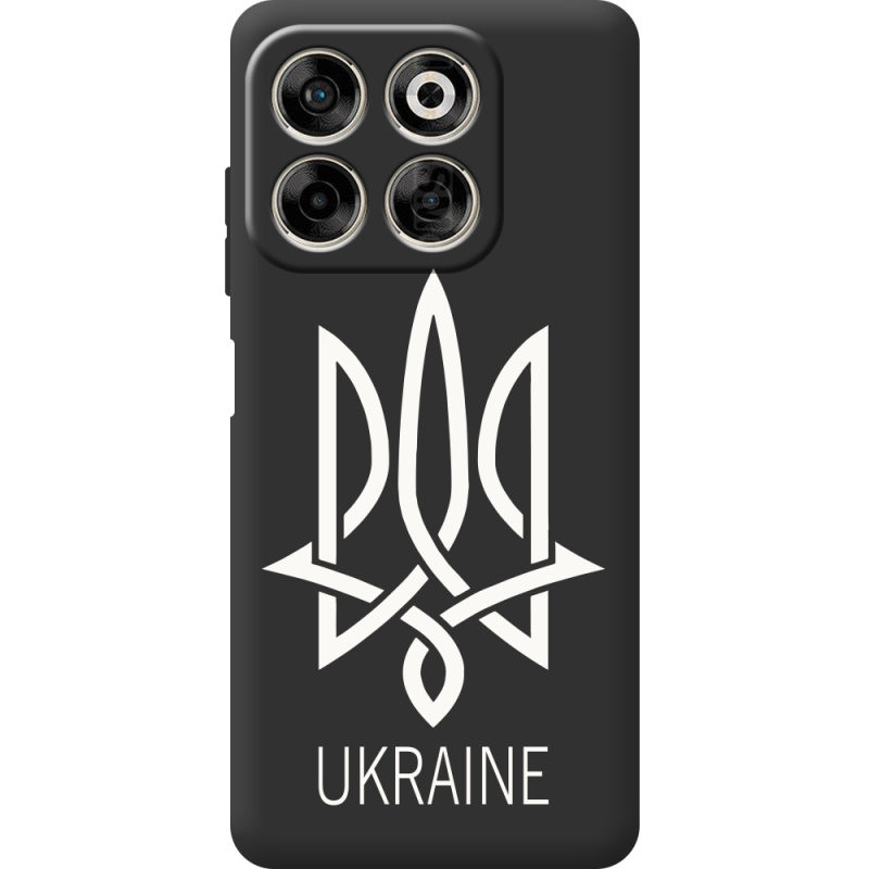 Чорний чохол BoxFace ZTE Blade V70 Тризуб монограмма ukraine