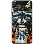 Чохол BoxFace ZTE Blade V70 Design Енот с банкой