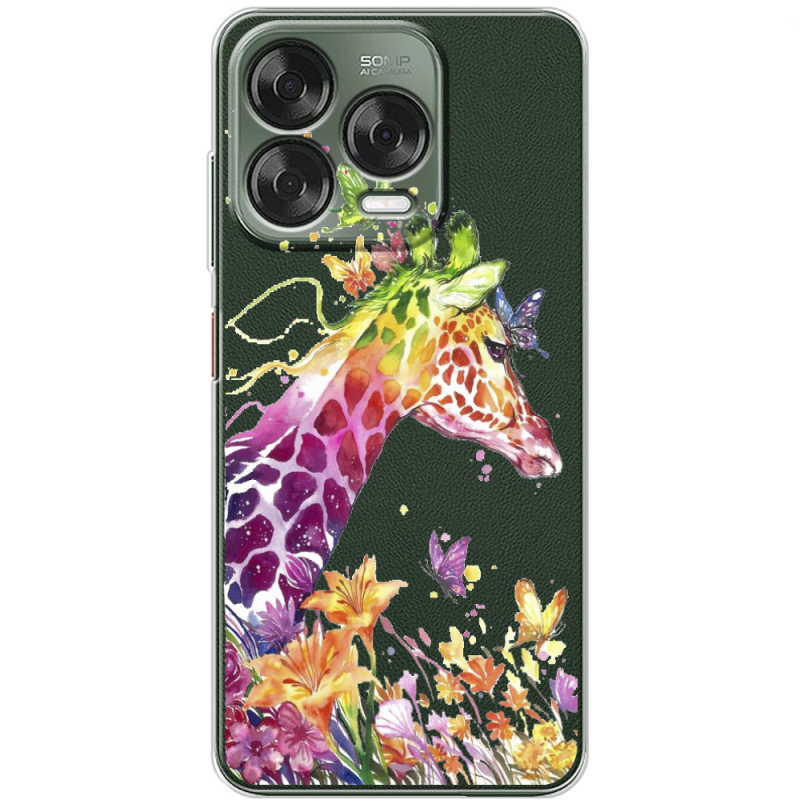 Прозорий чохол BoxFace ZTE Blade V70 Design Colorful Giraffe