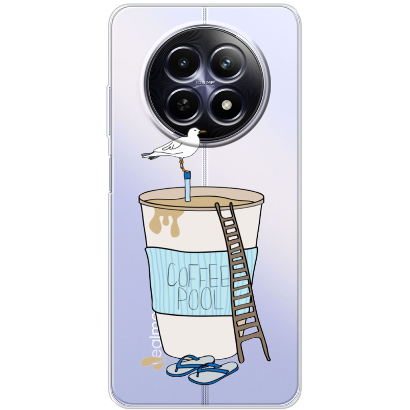 Прозорий чохол BoxFace Realme 13 5G Segull in Cofee Pool